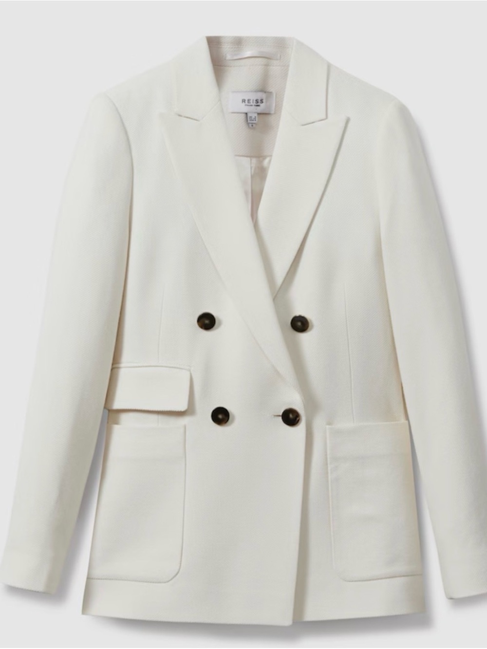 Reiss "Larsson" Twill Double Breasted Blazer sz 6